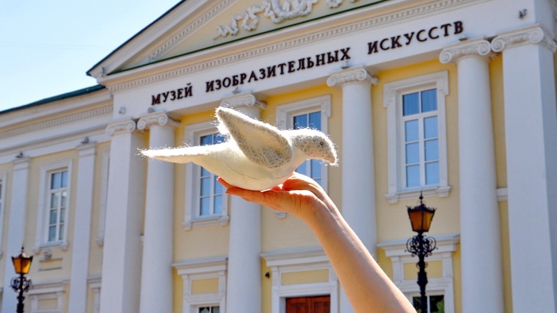 Оренбургский музей изобразительных искусств предлагает создать пухового «Голубя мира»