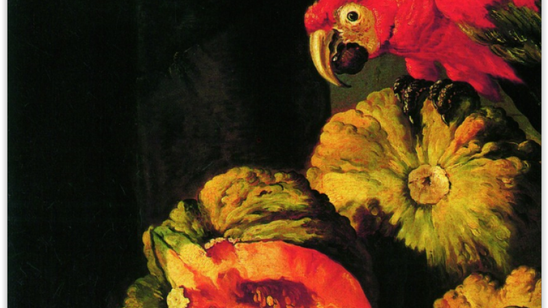 Оренбуржцы впервые смогут увидеть картину Микеланджело дель Кампидольо «Попугай на тыквах»