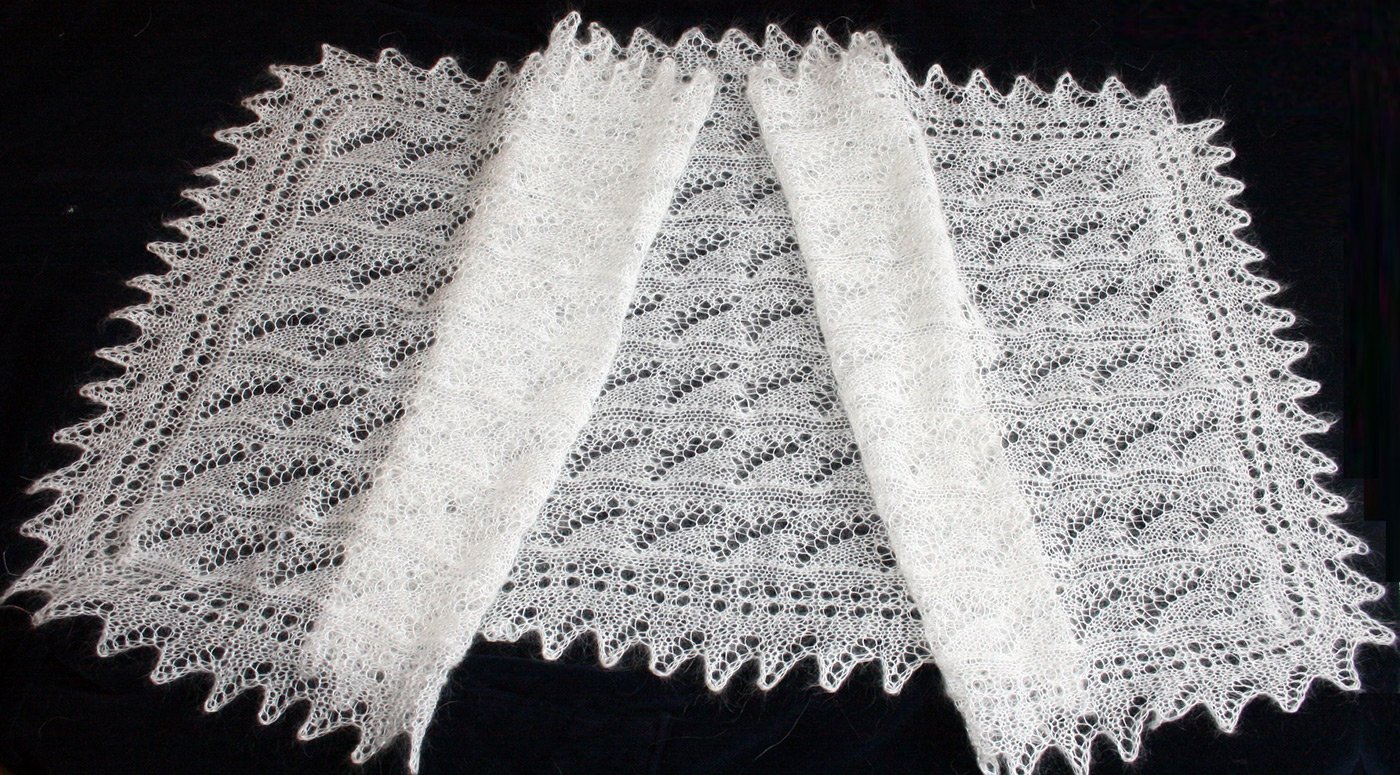 Подборка схем и описаний для вязания спицами красивых шалей