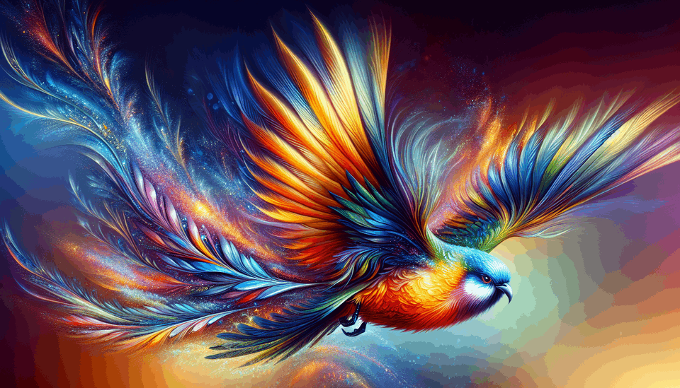 Мастер-класс «Картина за час. Птица удачи»