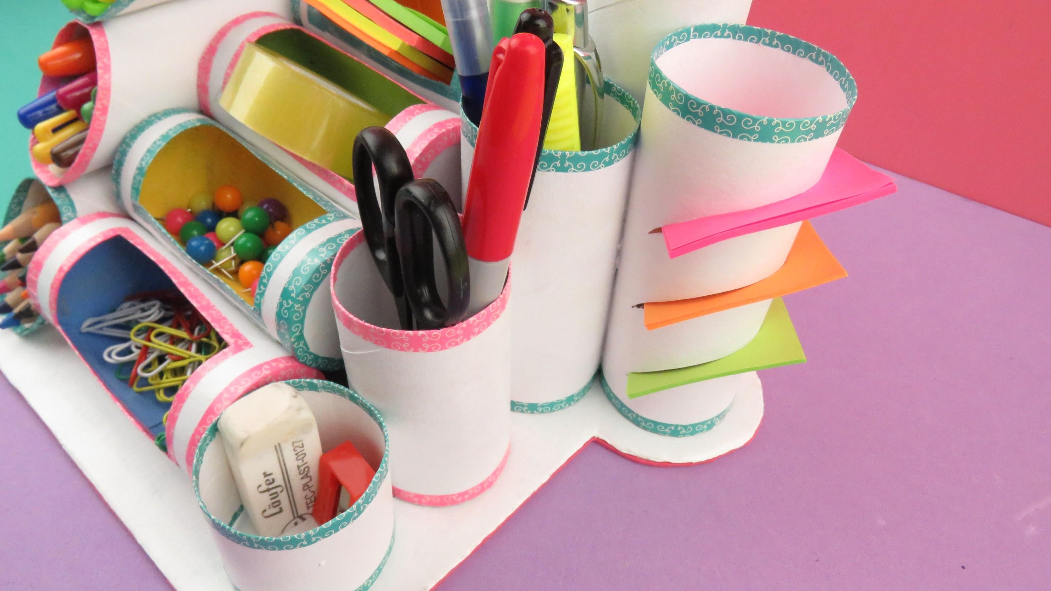 Мастер-класс «Органайзер из картонных втулок»