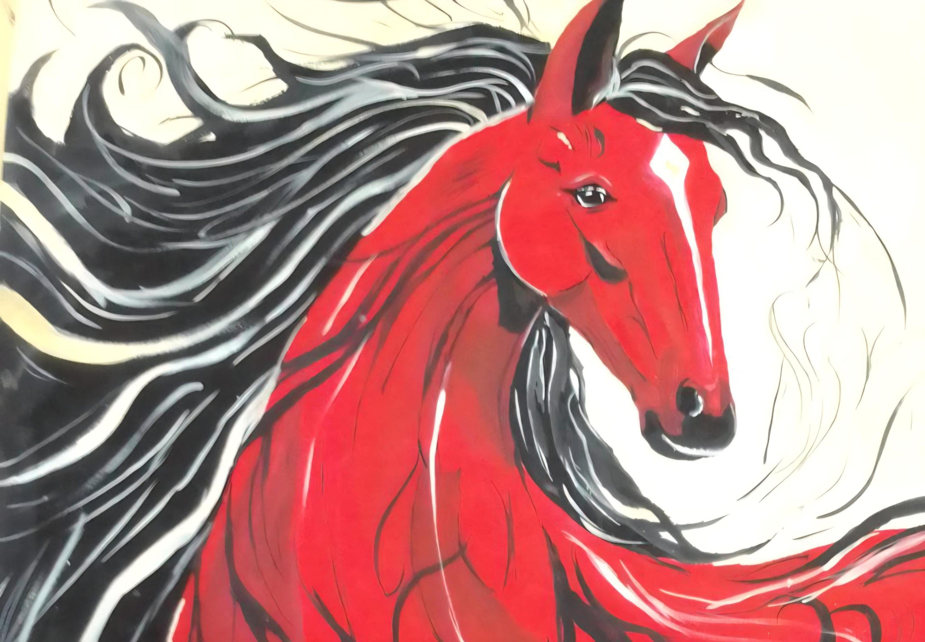 Мастер-класс «Огненный конь. Акриловая живопись»